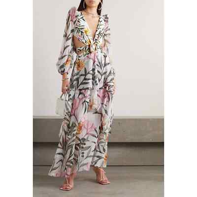PatBo JASMINE BELTED CUT-OUT MAXI DRESS Size Small UK