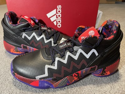 adidas Basketball D.O.N. ISSUE #2 G55791 Black Scarlet Silver Metallic Size  12 | eBay