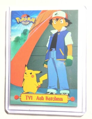 Topps Series 1 1999 TV Animation Ed ASH KETCHUM TV1 Pokemon