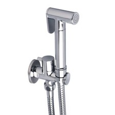 Slim Toilet Handheld Bidet Sprayer Shut-Off Valve Hose and Bracket Holder Brass