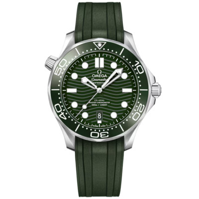 OMEGA 21032422010001 SEAMASTER DIVER 300M CHRONOMETER GREEN DIAL RUBBER 42MM
