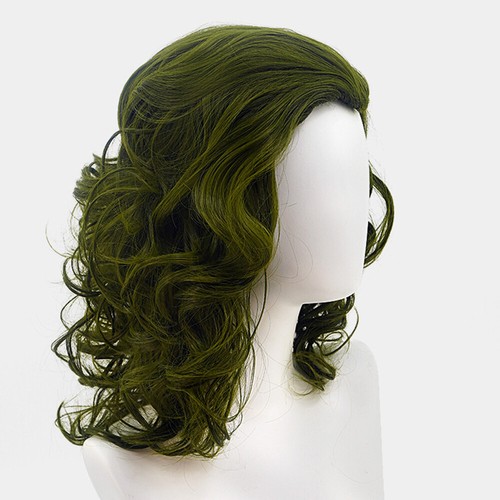 Movie Joker Masquerade Carnival Wig Cosplay Party Prop Curly Green Hair 13.8" - Picture 5 of 5
