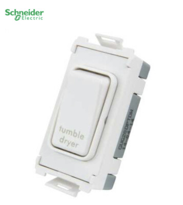 Schneider Grid Schaltermodul 20A zweipolig graviert WÄSCHETROCKNER GUG20DPTD GET