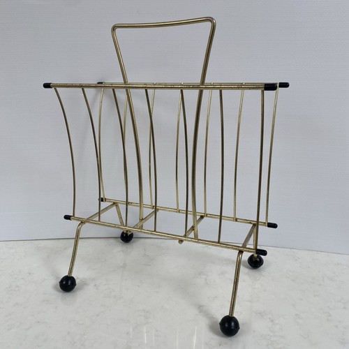 Sputnik Magazine Rack Gold