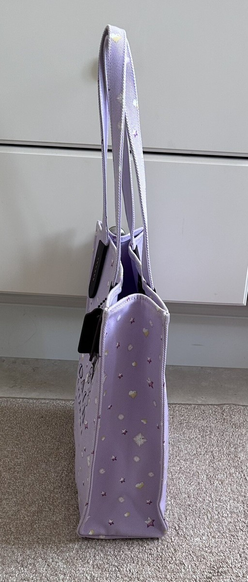Coach Kiko Mizuhara Unicorn Butterfly Purple canvas tote 75943
