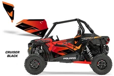 AMR Racing Graphic Wrap Kit Polaris RZR 1000 UTV OEM Door Insert CRUISER BLACK