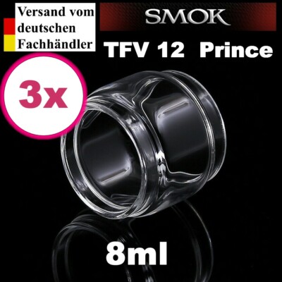 Smok TFV12 Prince 8ml 3 x Stück Bulb     Glastank  Ersatzglas Glas e-zigarette