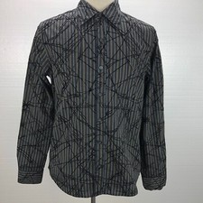 Rare Vintage L Multicolor Geometric Button-Up Long Sleeve Casual Men's Shirt