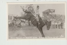 POSTCARD RPPC KENNY MADLAND ON TREASURE ISLAN PENDLETON ROUNDUP PENDLETON OREGON