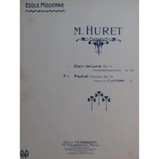 HURET M. Pastel Piano Chant 1914