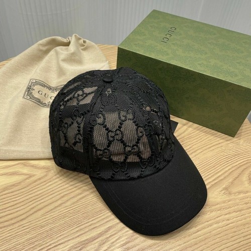 Gucci Black Lace Cap / Baseball Cap 
