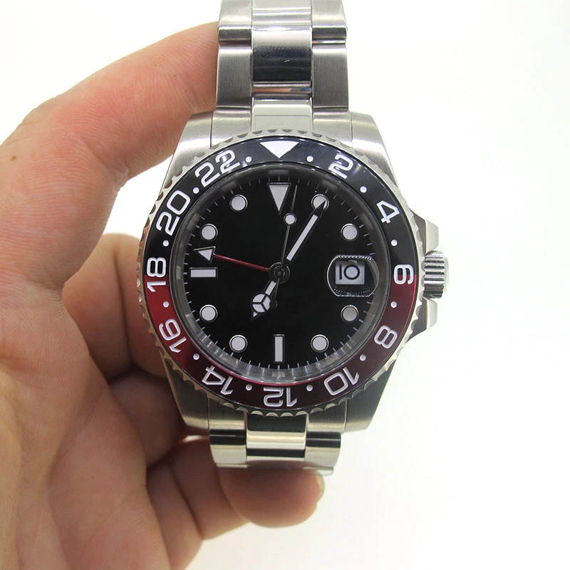 40mm Parnis GMT Automatic Movement Men's Watch Sapphire Crystal Rotating Bezel - Image 4 of 4