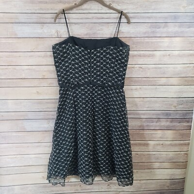 Laundry By Shelli Segal 12 Y2K Whimsigoth Silk Dress Embroidered Fairy Goth  | eBay