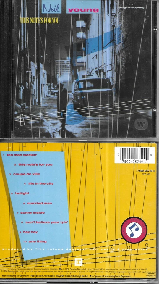 CD - NEIL YOUNG : THIS NOTES FOR YOU / COMME NEUF - LIKE NEW - Photo 1/1