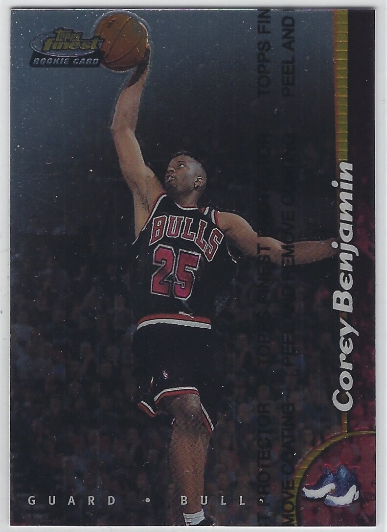 1998-99 TOPPS FINEST COREY BENJAMIN RC #249 CHICAGO BULLS OREGON STATE