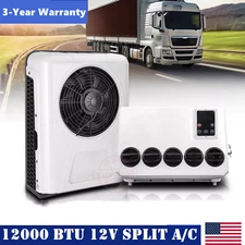 DC 12V Truck Air Conditioner 12000 BTU Split Car Cab RV AC Unit Fit Bus Caravan