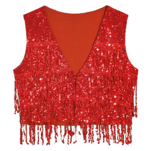 Womens Disco Costume New Year Vest Dance Party Jacket Music Festival Outerwear - Picture 43 of 59