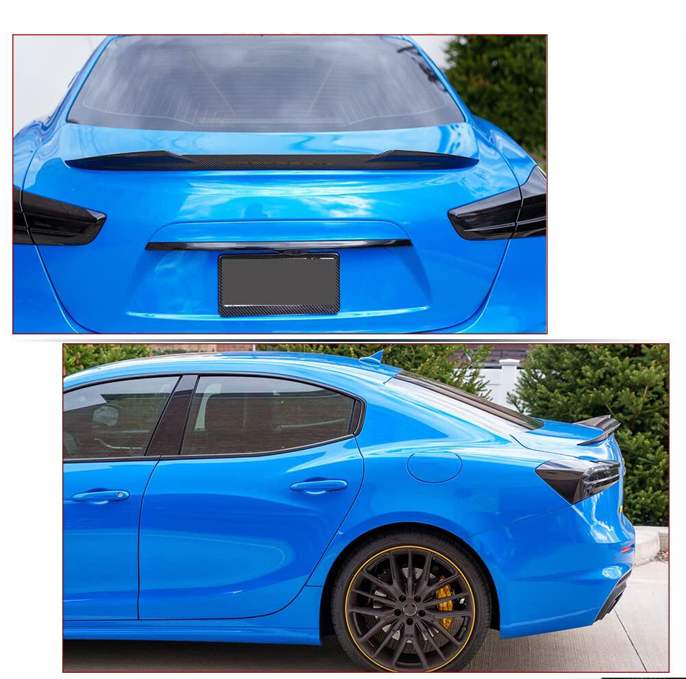 Fit For 2014-2024 Maserati Ghibli Sedan Real Carbon Fiber Trunk Spoiler Wing Lip