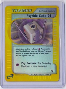 Psychic Cube 01 132/147 Reverse-Holo Aquapolis Pokémon Card NM