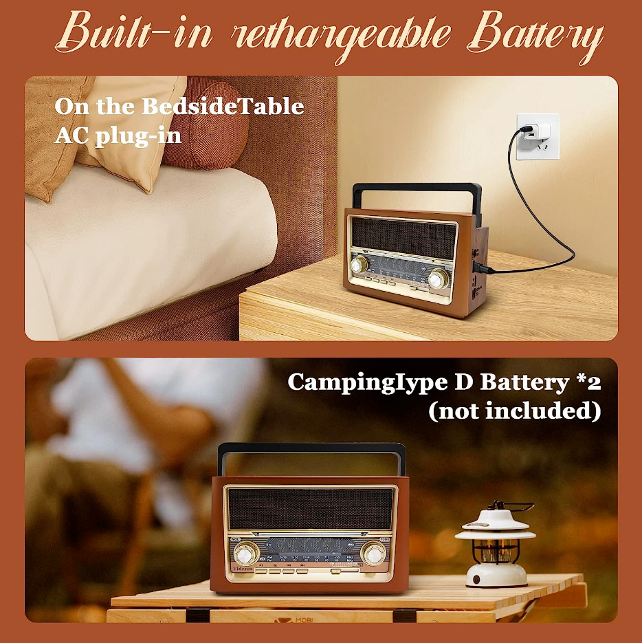 Retro Radio Portable Vintage Shortwave Radio With Bluetooth Speaker eBay