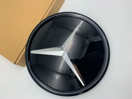 18.5CM STERN LOGO SPIEGEL GRILL PLAKETTE SCHWARZ PLAKETTE MERCEDES BENZ A B C E - Bild 4 von 6