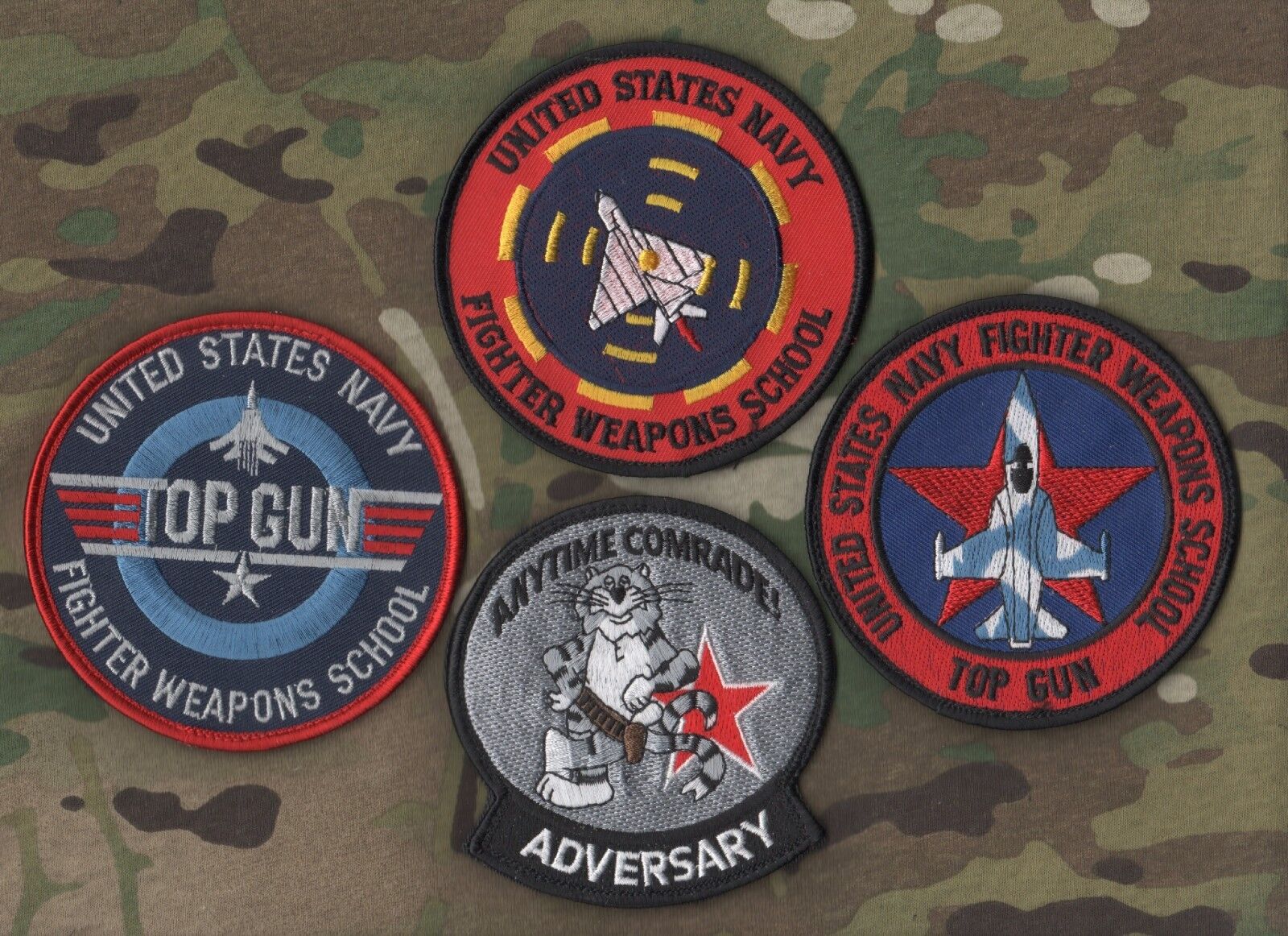 Jake HANGMAN Seresin TOP GUN Maverick Movie Name Tag Squadron Patch Set of  4