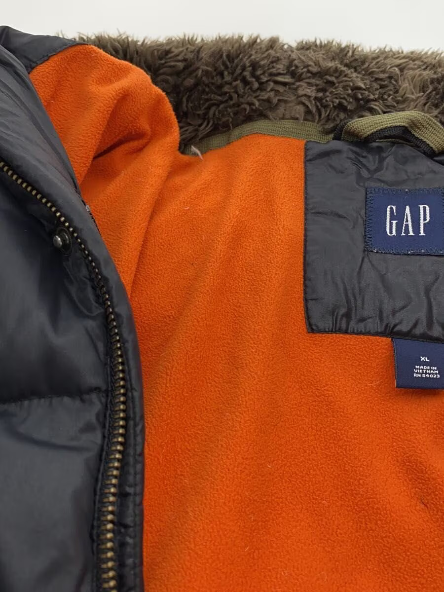 GAP Down Jacket, XL, Polyester, Black, Solid Color - image 7