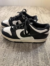 Nike Dunk Low Shoes Youth Size 6Y Black White Leather Panda Sneakers CW1590-100