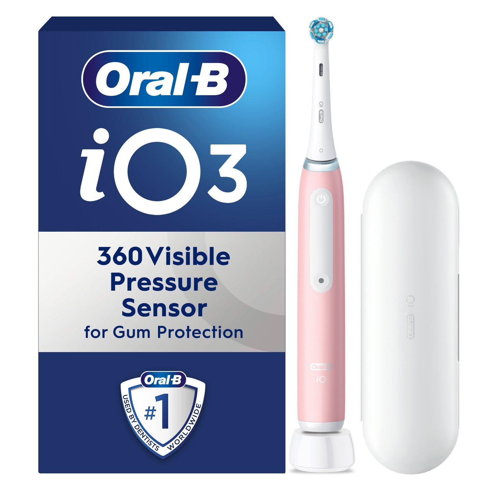Oral-B iO3 Blush Pink Toothbrush + Travel Case