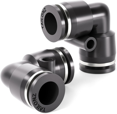 Black Elbow 1/2 Inch Tube OD 90 Push to Connect Tube Fittings Push Lock PV-1/2 (