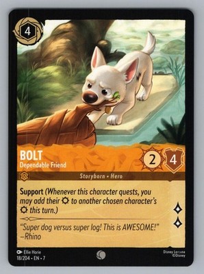 BOLT - DEPENDABLE FRIEND 18/204 C LORCANA NM 7 ELLIE HORIE/.,