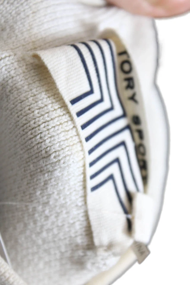 Suéter Tory Burch para mujer tejido cuello alto manga larga blanco talla S Foto 4 de 4