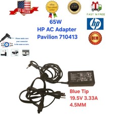OEM 65W HP Power AC Adapter Charger Blue tip 19.5V 3.33A Pavilion 710413 4.5MM