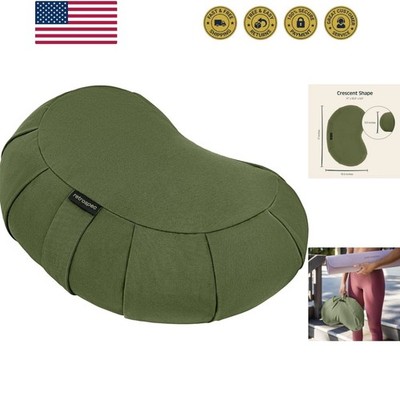 Sedona Zafu Meditation Cushion with Buckwheat Hull Fill - Adjustable Yoga & P...