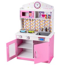 Topbuy Kids Chef's Pretend Kitchen Cooking Toy Play Set for Toddler
