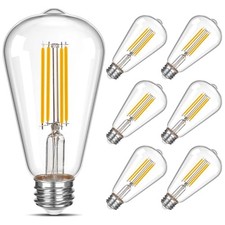 6W LED Edison Bulb,ST58 Vintage Filament Bulbs Non-dimmable,60W Incandescent