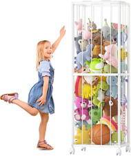 Stuffed Animal Storage Zoo Metal Toy Organizer 61X17X12.6In with Wheels | Metal