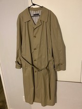 Vintage Brooks Brothers Beige Light Trench Coat 44R EUC Made In USA 90s