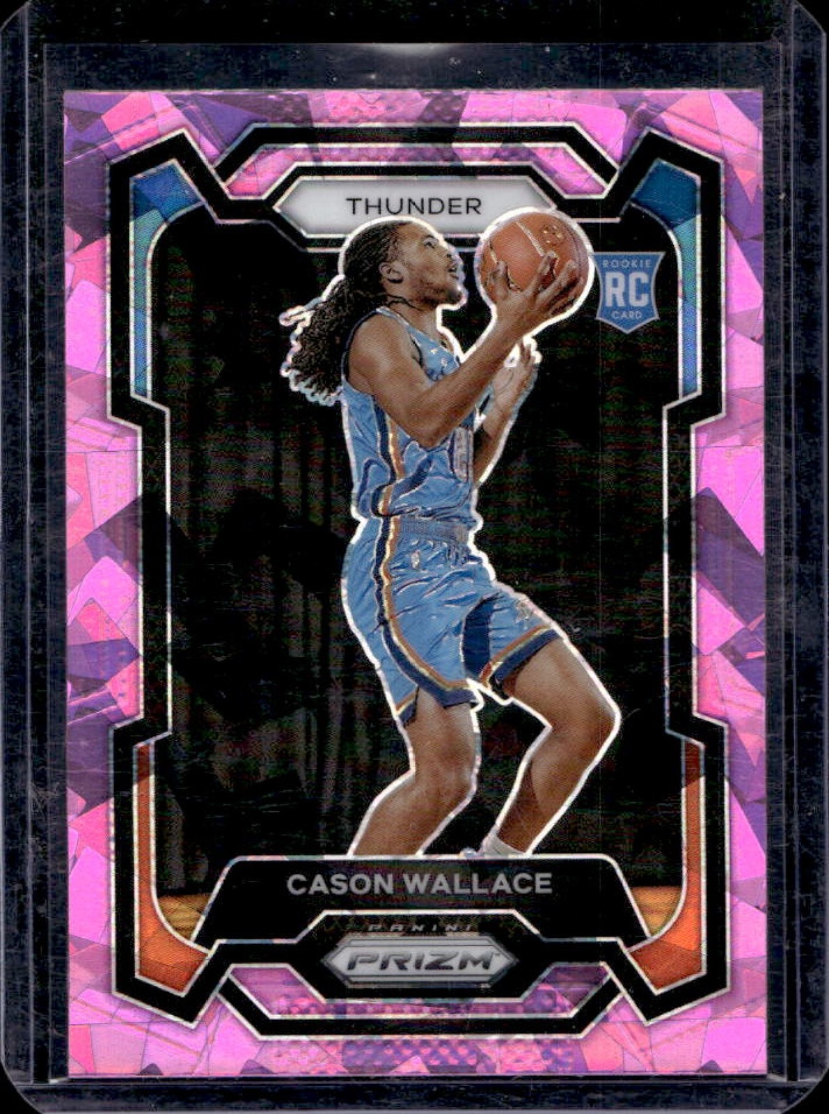 2023-24 Prizm Cason Wallace RC Prizm Pink Ice #139 Thunder
