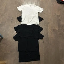 Lot of 4 Abercrombie & Fitch Shirts Men Medium Tall Black A&F Essentials Soft