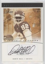 2004 Flair Auto Collection Silver /100 Dante Hall #AC-DH Auto 0sp7