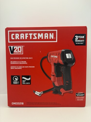 #ad Craftsman V20 Cordless Inflator Pump Tool Only Tires High Pressure PSI 150 $45.00