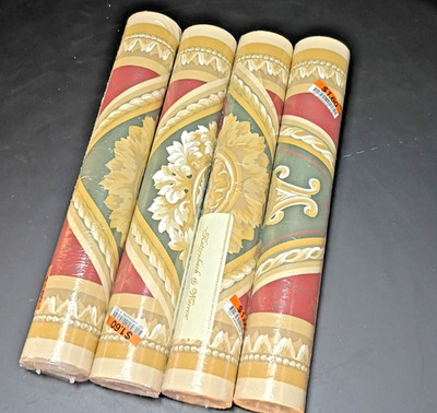 Vintage 90s Wallpaper Border, 20 yards x 10'', Tuscan Neo-Classical, Whimsy Goth