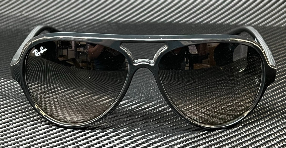 RAY BAN RB4125 601 32 Black Pilot Men's 59 mm Sunglasses | eBay