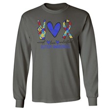Autism Awareness Month - Accept Love Understand Long Sleeve Tshirt