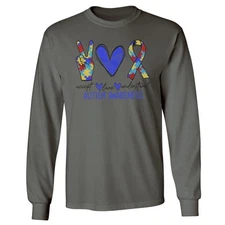 Autism Awareness Month - Accept Love Understand Long Sleeve Tshirt