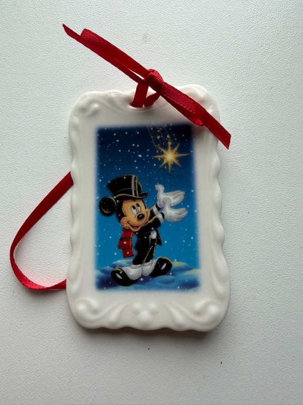Disney's Mickey's Magical Christmas Porcelain Ornament  2001 in Original Box