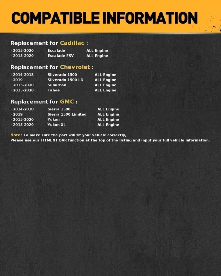 BOMBA DE AGUA AW6738 para GMC Yukon 2015-2020 Chevrolet Suburban 2015-2020 Foto 2 de 4