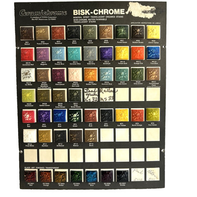 Vintage Ceramichrome Ceramic Glaze Sample Board Display Color Chart Tiles E Prop