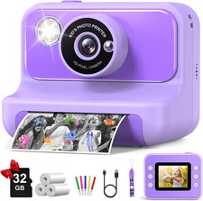 Kids Camera Instant Print, Christmas Birthday Gifts for Girls and Boys, 1080P HD
